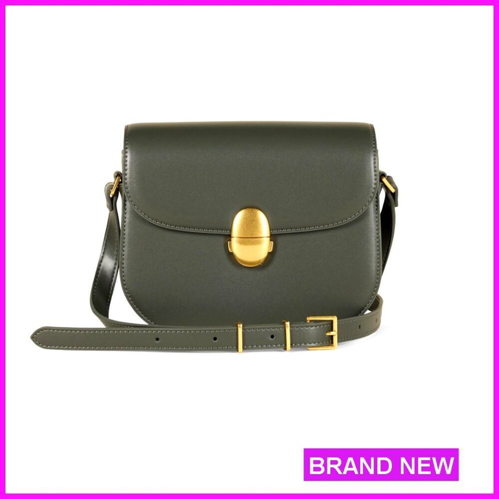 Crossbody Flap Bag Adjustable Strap Lightweight Faux Leather Chic Minimalist